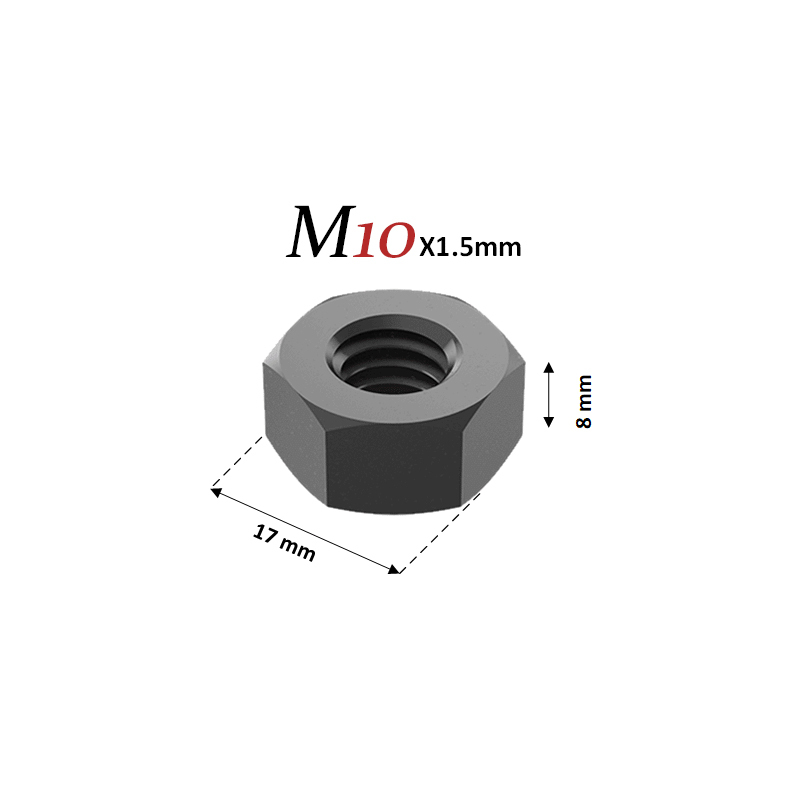  مهره M10 گرید 8 خشکه آچارخور - مهره سایز 10 