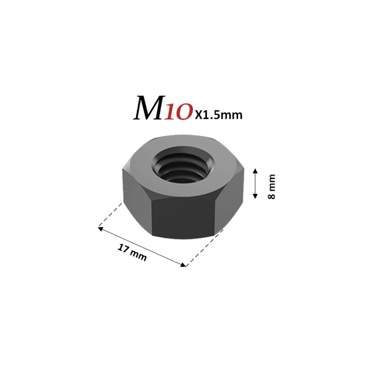مهره M10 گرید 8 خشکه آچارخور - مهره سایز 10