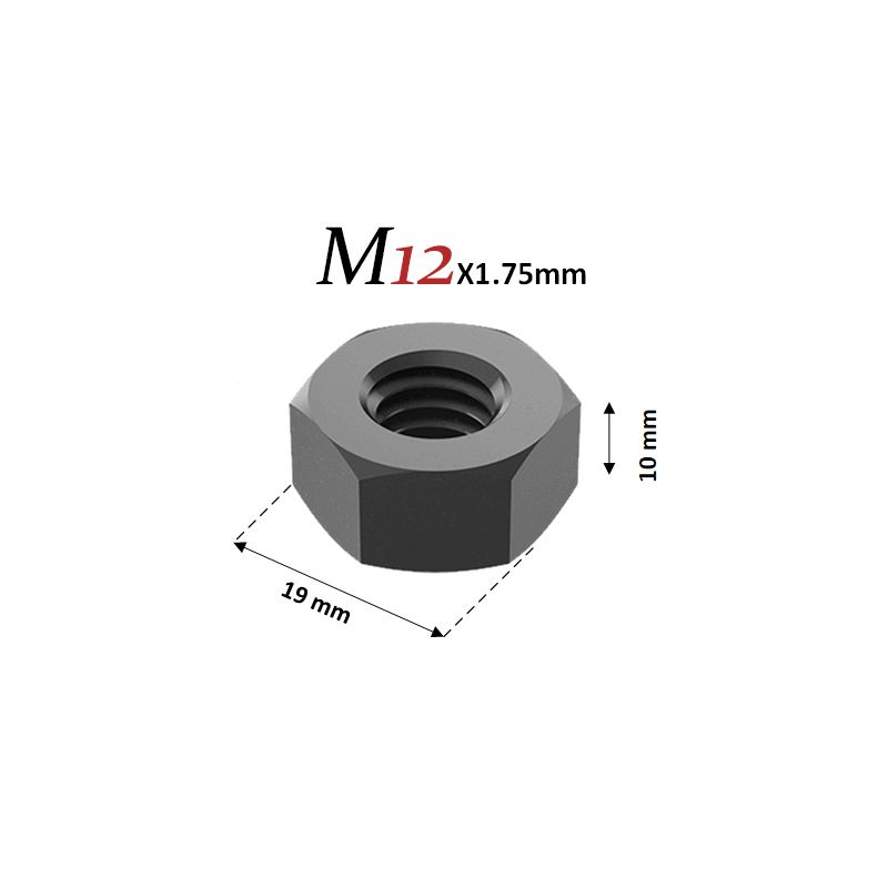  مهره M12 گرید 8 خشکه آچارخور - مهره سایز 12 